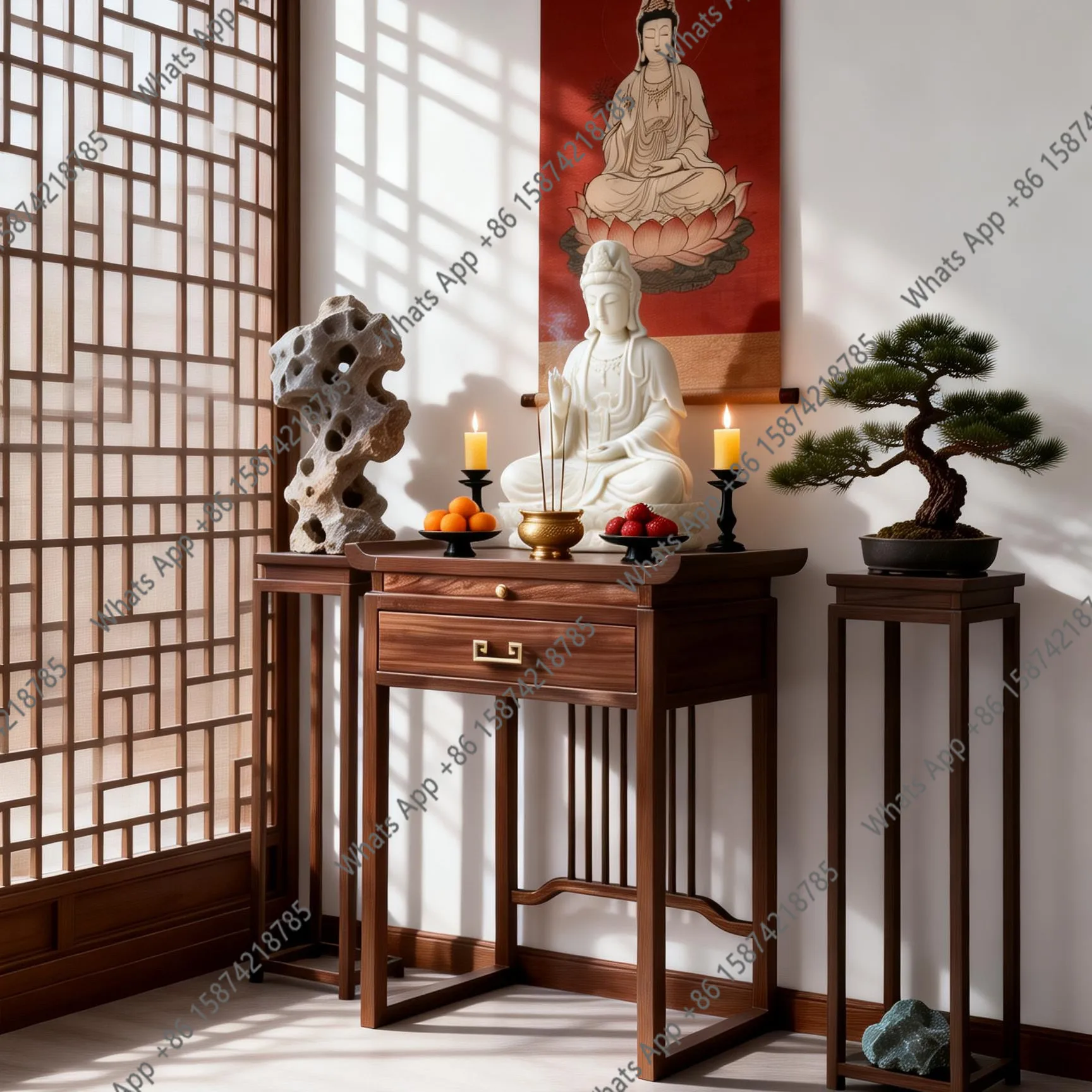 New Chinese-style solid wood shrine household table Buddhist platform Modern simple shrine cabinet Buddhist hall table
New Chinese-style solid wood shrine household table Buddhist platform Modern simple shrine cabinet Buddhist hall table