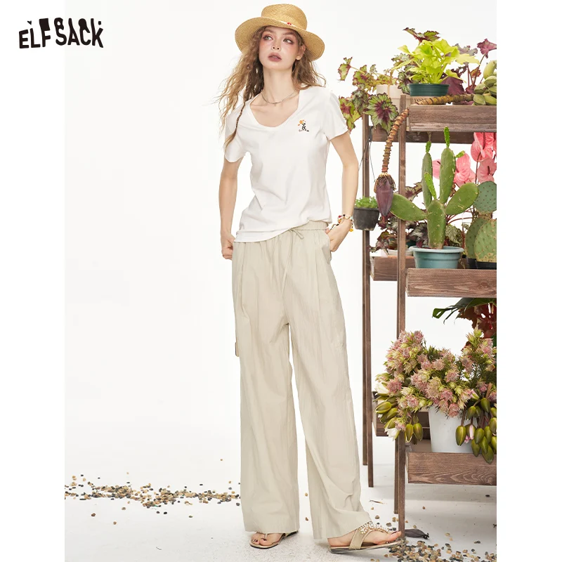 ELFSACK 2025 Summer New Arrivals High Waisted Loose Casual Straight Leg Wide Leg Pants For Women
ELFSACK 2025 Summer New Arrivals High Waisted Loose Casual Straight Leg Wide Leg Pants For Women