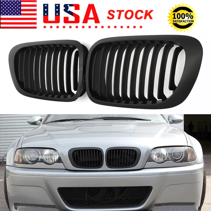 Magickit Front Grille Assembly For 1999-2003 BMW 3 Series E46 M3 Coupe 2DR Matte Black Front Grille Kidney Grills
Magickit Front Grille Assembly For 1999-2003 BMW 3 Series E46 M3 Coupe 2DR Matte Black Front Grille Kidney Grills