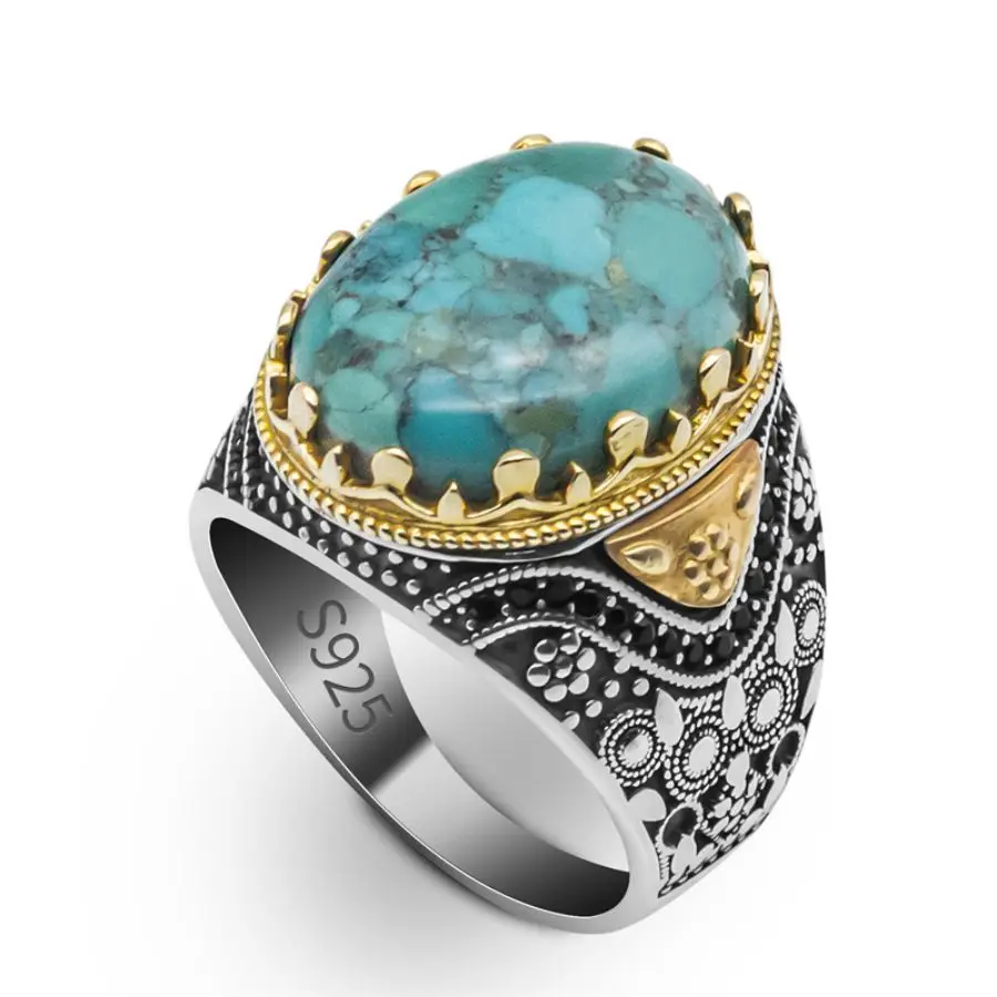 Wholesale Real 925 Sterling Silver rings Men Natural Turquoise stone Vintage Handmade Statement Wedding Hand Ring
Wholesale Real 925 Sterling Silver rings Men Natural Turquoise stone Vintage Handmade Statement Wedding Hand Ring
