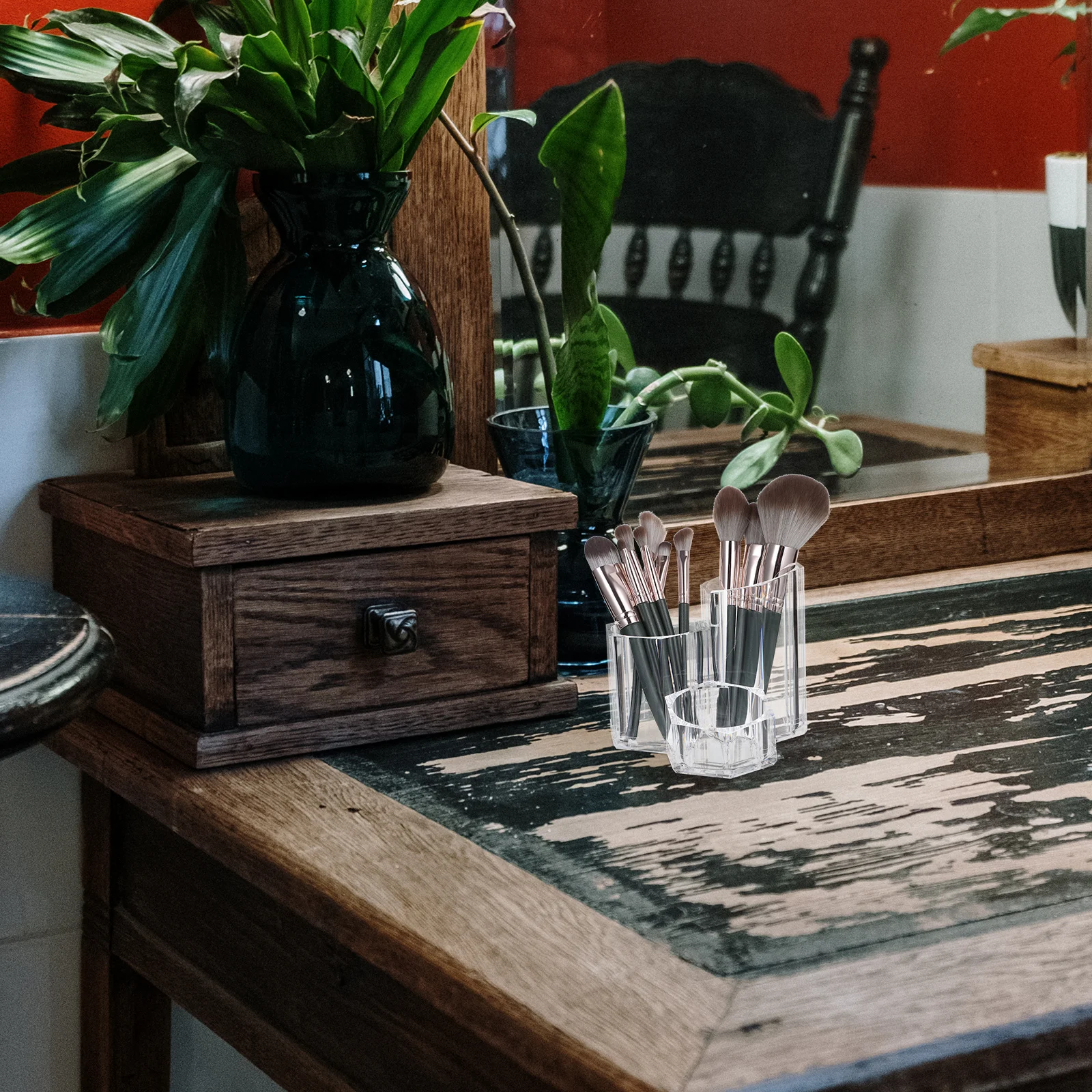 Acrylic Makeup Brush Holder with Lid Storage Box for Brushes Eyeliners Pencils Desk Organizer Case Multi-Functional
Acrylic Makeup Brush Holder with Lid Storage Box for Brushes Eyeliners Pencils Desk Organizer Case Multi-Functional