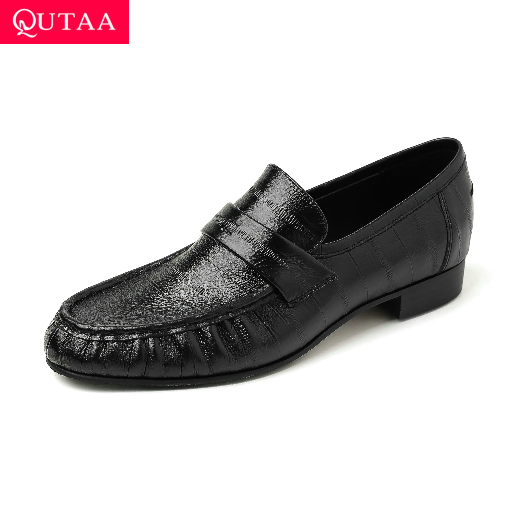 Модные женские туфли-лодочки QUTAA 2026 из натуральной кожи, весенние повседневные балетки, лоферы с круглым носком, для женщин, размеры 34-41
Модные женские туфли-лодочки QUTAA 2026 из натуральной кожи, весенние повседневные балетки, лоферы с круглым носком, для женщин, размеры 34-41