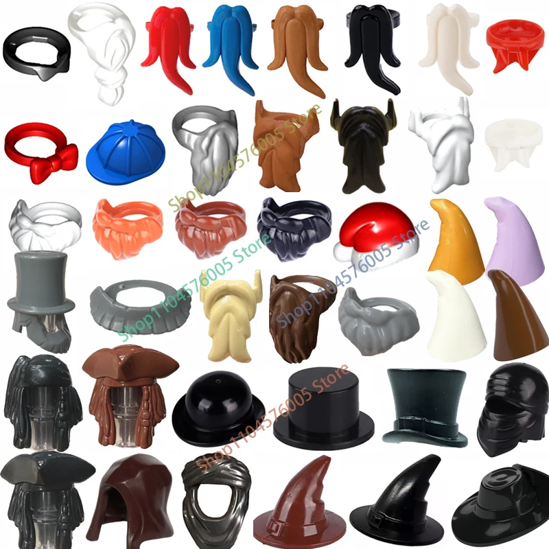 MOC Hat Beard Figure Accessories Building Blocks Wizard Hat Santa Claus Beard Scarf Mask Suit Tie Assembly Bricks Toys Gift T02
MOC Hat Beard Figure Accessories Building Blocks Wizard Hat Santa Claus Beard Scarf Mask Suit Tie Assembly Bricks Toys Gift T02