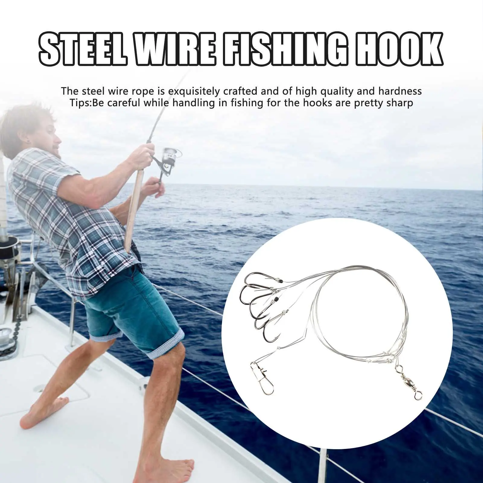 Sea Fishing Wire Rig with Barb Anti-Tangle Feature for Ocean Anglers
Sea Fishing Wire Rig with Barb Anti-Tangle Feature for Ocean Anglers