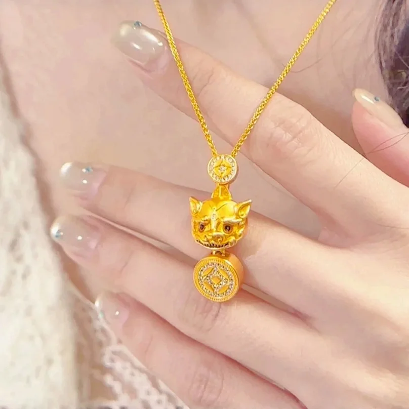 Pixiu Pendant for Women in Diamond Inlays, 24K Gold, AU999 "Diamond Finishing" Gentle and Noble
Pixiu Pendant for Women in Diamond Inlays, 24K Gold, AU999 "Diamond Finishing" Gentle and Noble