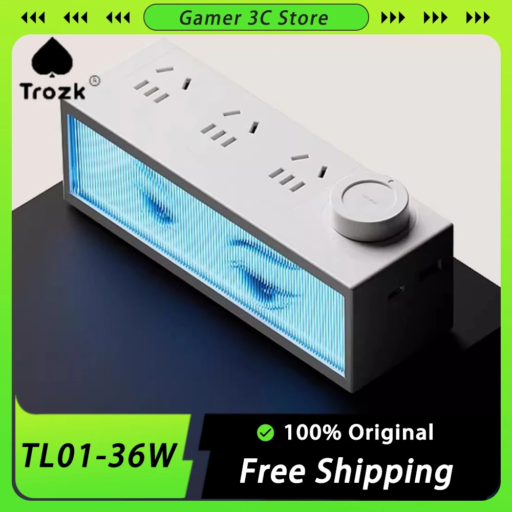 Trozk TL01 Socket Lightbox 36W Quick Charger Desktop Power Strip Fast Charger Typec Multiple Plug Electricity Power Strip Home
Trozk TL01 Socket Lightbox 36W Quick Charger Desktop Power Strip Fast Charger Typec Multiple Plug Electricity Power Strip Home