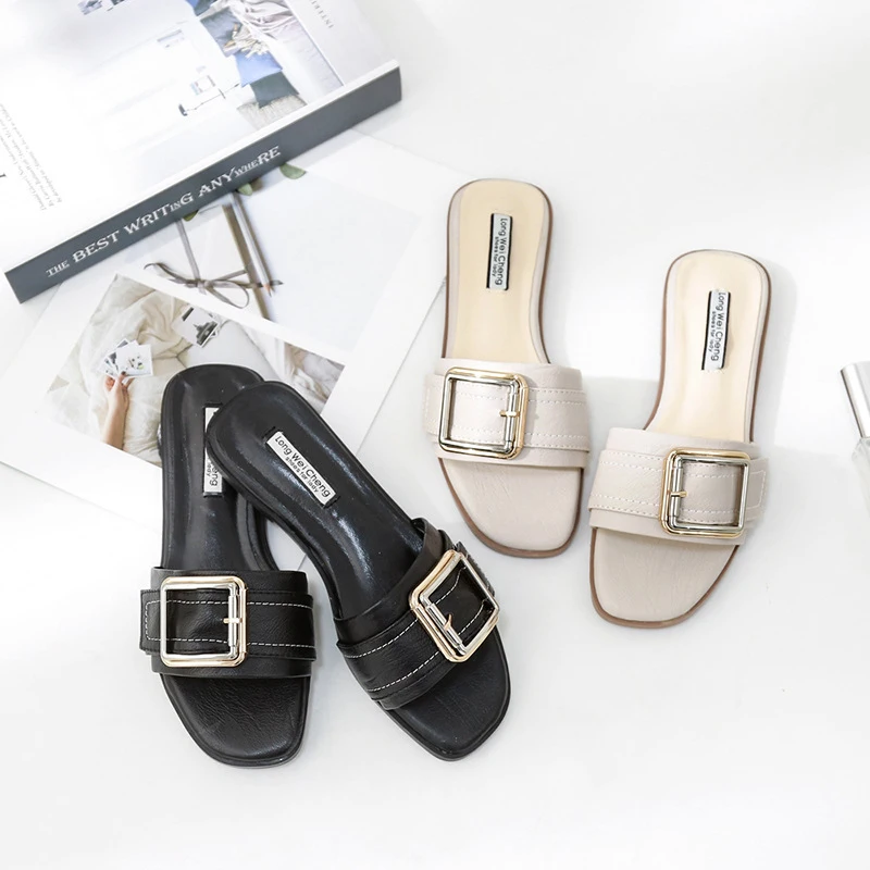 Flat sandals2026New women's summer square buckle slip-on sandals for students, versatile for outdoor wear
Flat sandals2026New women's summer square buckle slip-on sandals for students, versatile for outdoor wear