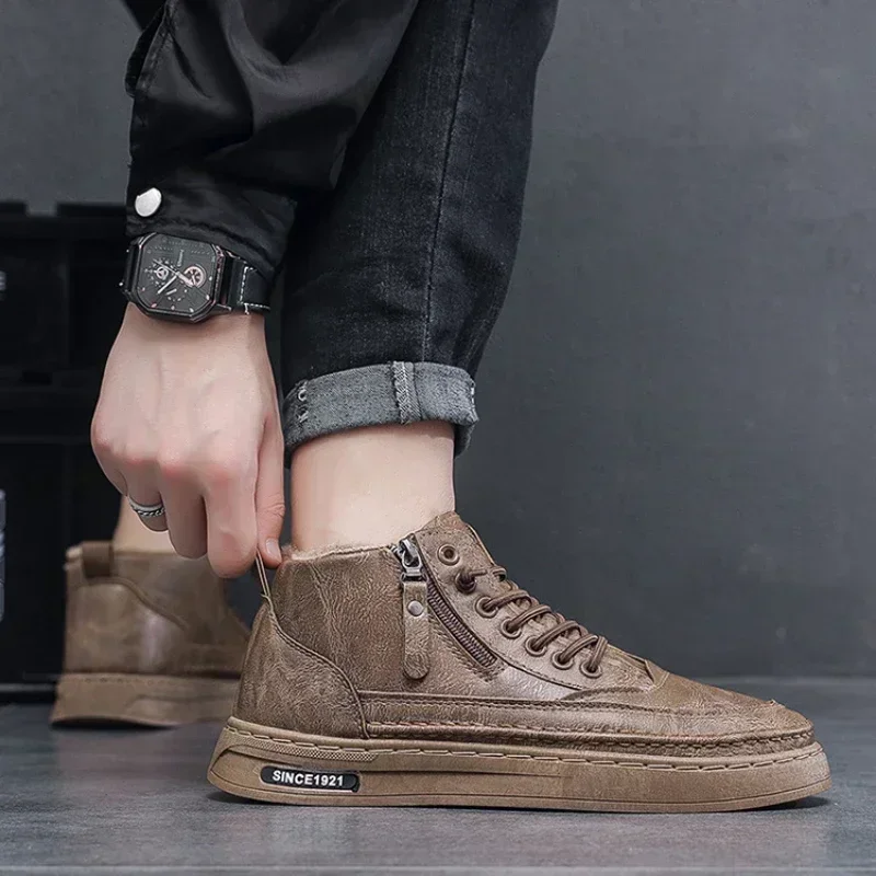 Fashion Retro Plush Comfortable Anti Slip Snow Boots Outdoor Sports Casual Shoes Men's Winter Warm Cotton Shoe 2025 New Classic
Fashion Retro Plush Comfortable Anti Slip Snow Boots Outdoor Sports Casual Shoes Men's Winter Warm Cotton Shoe 2025 New Classic