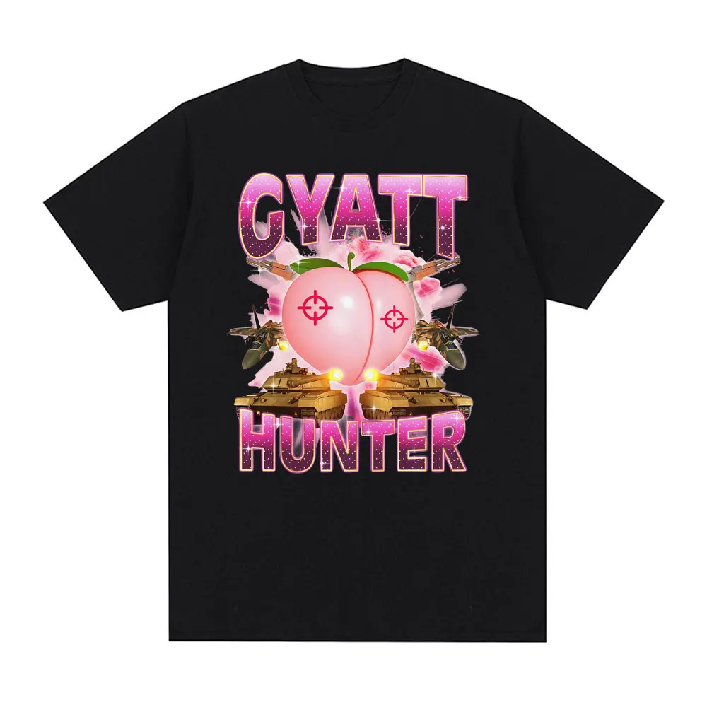 Gyatt Hunter Забавная футболка с мемом для мужчин и женщин, модные винтажные топы, Лидер продаж, мужская футболка с графическим рисунком для пар, хлопковая одежда, классическая футболка
Gyatt Hunter Забавная футболка с мемом для мужчин и женщин, модные винтажные топы, Лидер продаж, мужская футболка с графическим рисунком для пар, хлопковая одежда, классическая футболка