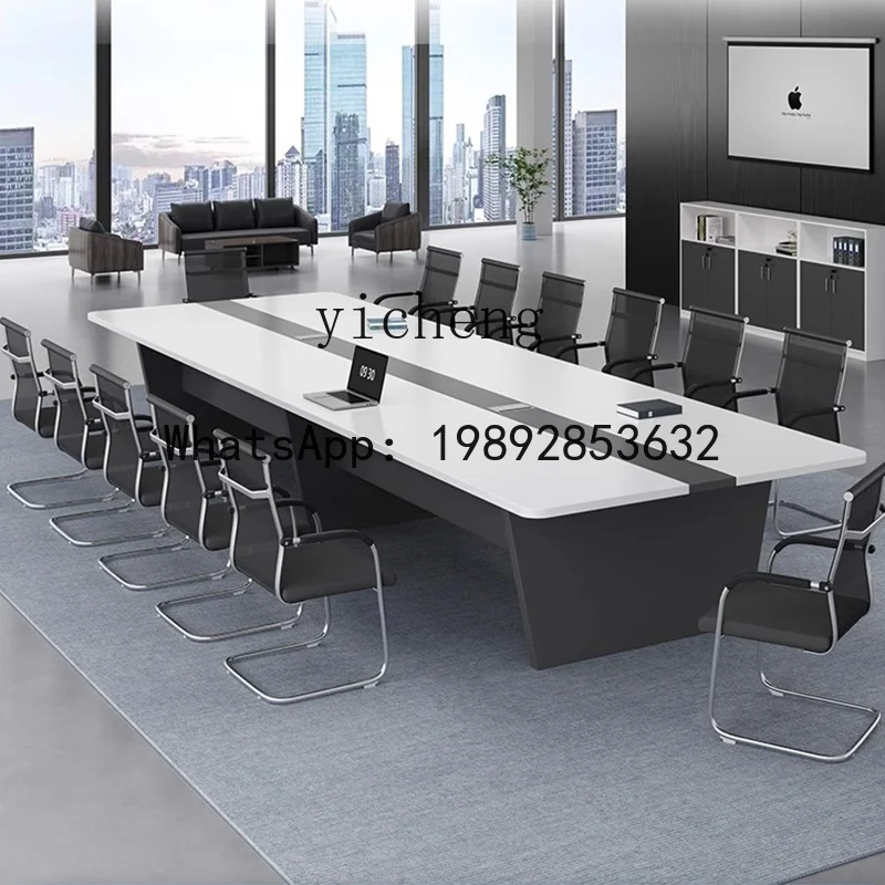 LYY office conference table modern simple strip table meeting negotiation large conference table and chair combination
LYY office conference table modern simple strip table meeting negotiation large conference table and chair combination