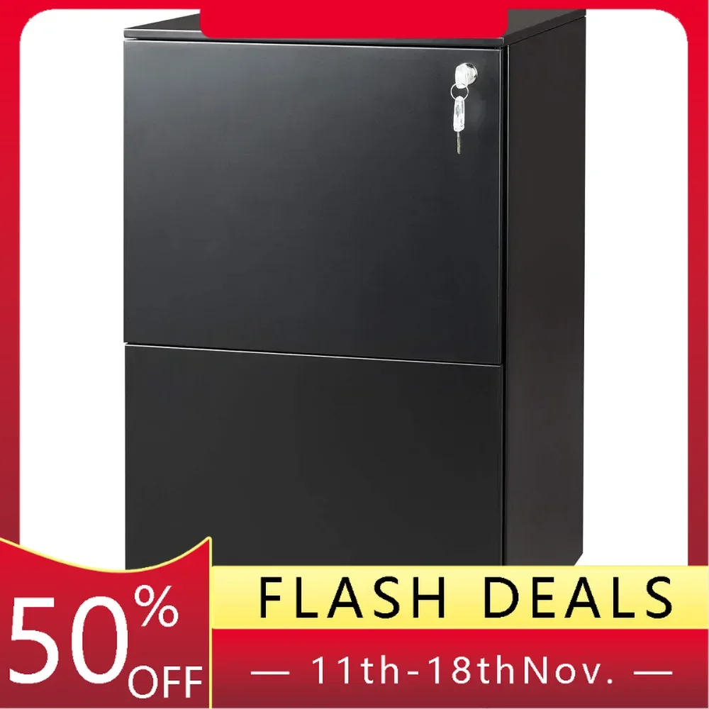 2-Drawer Mobile File Cabinet with Lock, Commercial Vertical Cabinet in Black, for each drawer (letter, legal and A4 size)
2-Drawer Mobile File Cabinet with Lock, Commercial Vertical Cabinet in Black, for each drawer (letter, legal and A4 size)