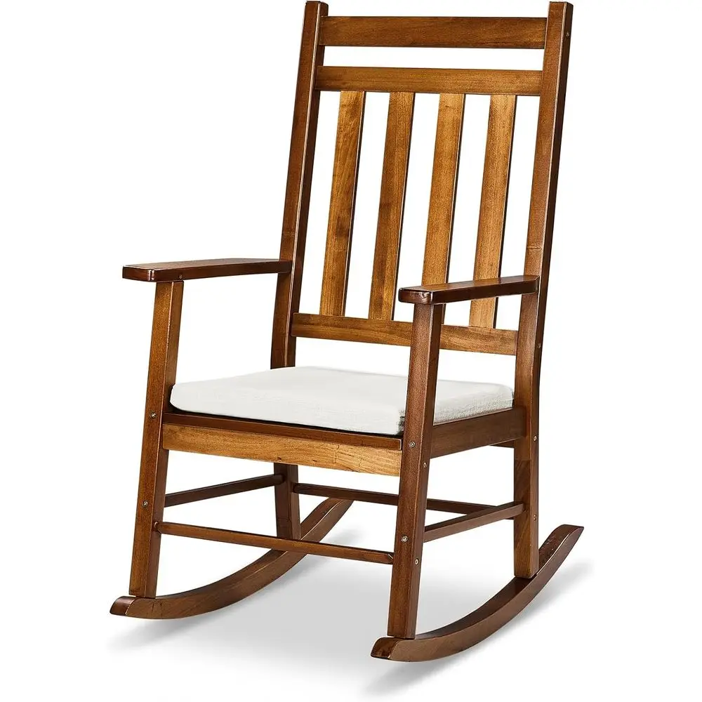 Durable Wooden High-Back Rocking Chair with Weather-Resistant Cushions for Outdoor Patio, Garden, and Deck Use
Durable Wooden High-Back Rocking Chair with Weather-Resistant Cushions for Outdoor Patio, Garden, and Deck Use