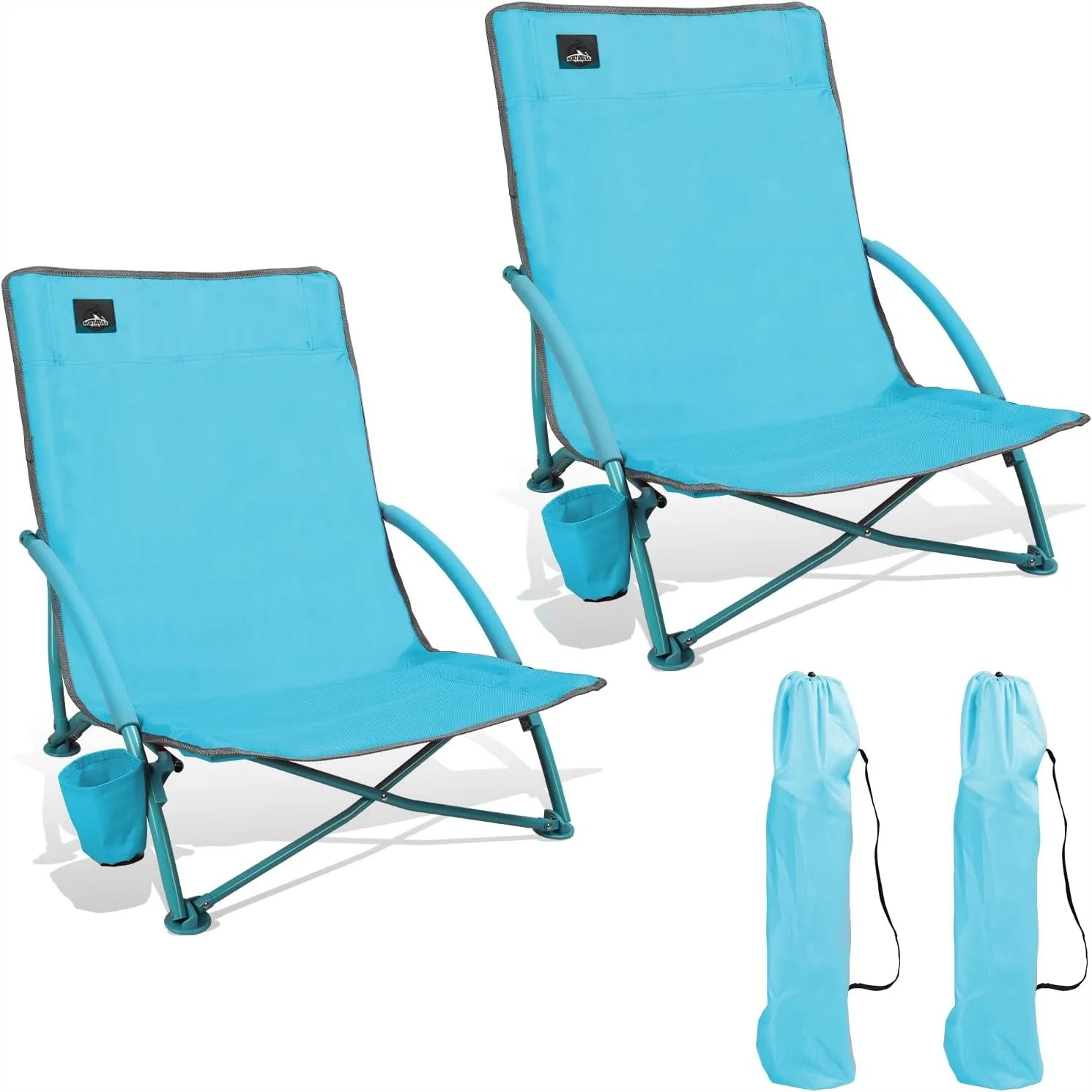 Low Folding Beach Chair, 2 Pack Portable Lightweight Lowback Sling Chair with Cup Holder & Carry Bag for Camping Lawn Picnic
Low Folding Beach Chair, 2 Pack Portable Lightweight Lowback Sling Chair with Cup Holder & Carry Bag for Camping Lawn Picnic