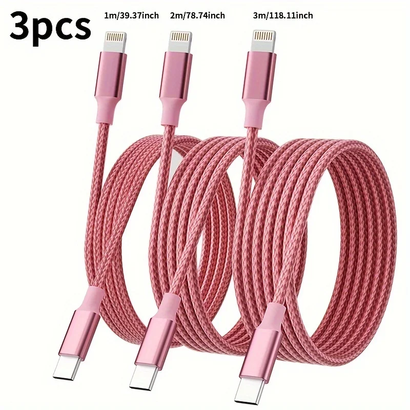 MFi Certification 3PCS Type-C To Lightning Cable Fast Charging Suitable For IPhone Charger USB Type C Suitable
MFi Certification 3PCS Type-C To Lightning Cable Fast Charging Suitable For IPhone Charger USB Type C Suitable