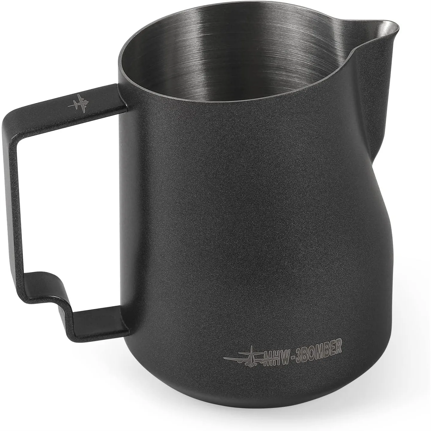 Milk Frothing Pitcher 12oz Espresso Steaming Pitcher Stainless Steel Latte Art Round Spout Milk Jug for Barista, Black
Milk Frothing Pitcher 12oz Espresso Steaming Pitcher Stainless Steel Latte Art Round Spout Milk Jug for Barista, Black