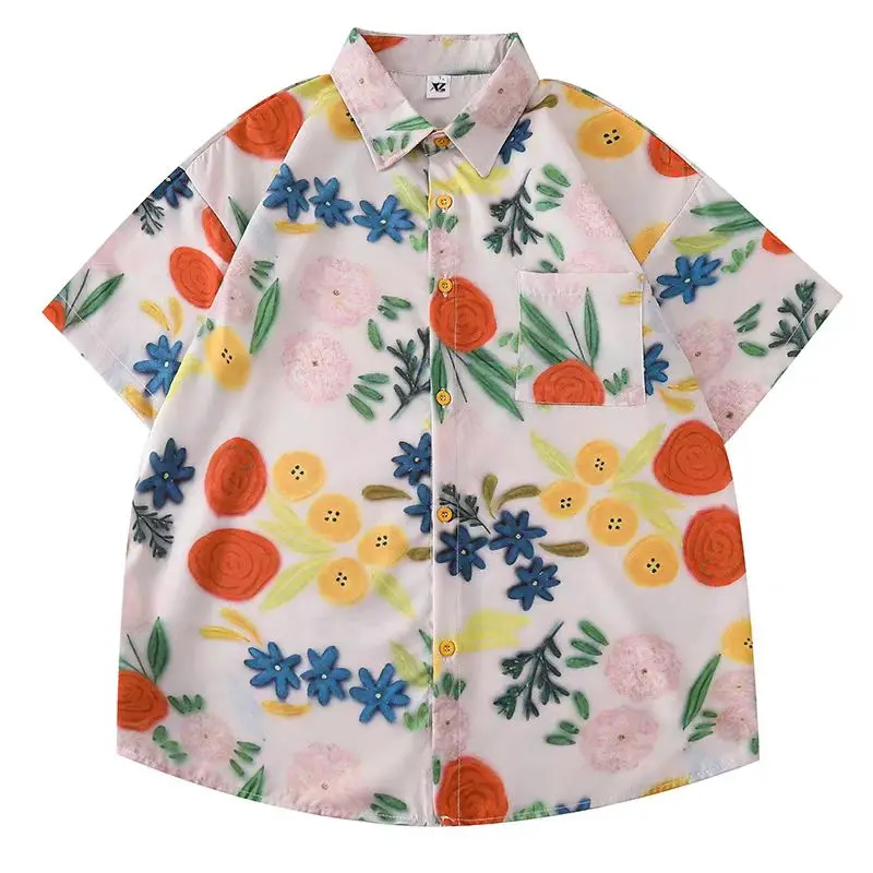 Women Casual Shirt Hawaiian Beach Loose Vintage Shirt 2025 Summer Y2K Gothic Harajuku Flower Print Cardigan Blouse Men Vacation
Women Casual Shirt Hawaiian Beach Loose Vintage Shirt 2025 Summer Y2K Gothic Harajuku Flower Print Cardigan Blouse Men Vacation