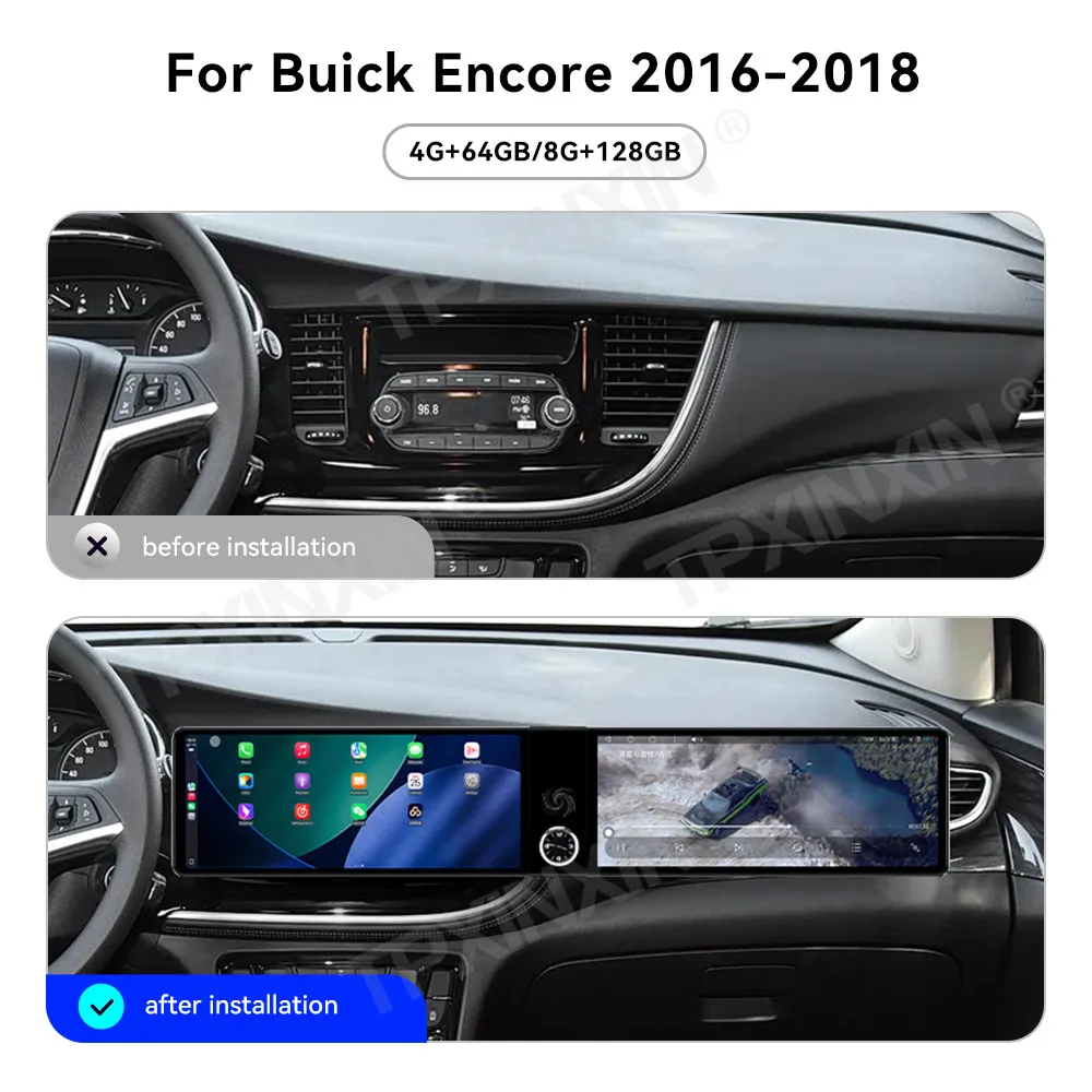 12.3'' Двухэкранный автомобильный радиоприемник для Buick Encore 2016-2018, мультимедийный видеоплеер, стереосистема, GPS-навигация, CarPlay, головное устройство с поддержкой 4G
12.3'' Двухэкранный автомобильный радиоприемник для Buick Encore 2016-2018, мультимедийный видеоплеер, стереосистема, GPS-навигация, CarPlay, головное устройство с поддержкой 4G