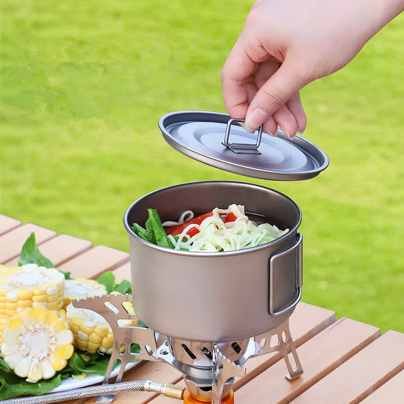 Camping Tableware Lunch Box With Foldable Handle Ultralight Portable Titanium Noodle Bowl For Hiking Pot Outdoor Travel Cookware
Camping Tableware Lunch Box With Foldable Handle Ultralight Portable Titanium Noodle Bowl For Hiking Pot Outdoor Travel Cookware