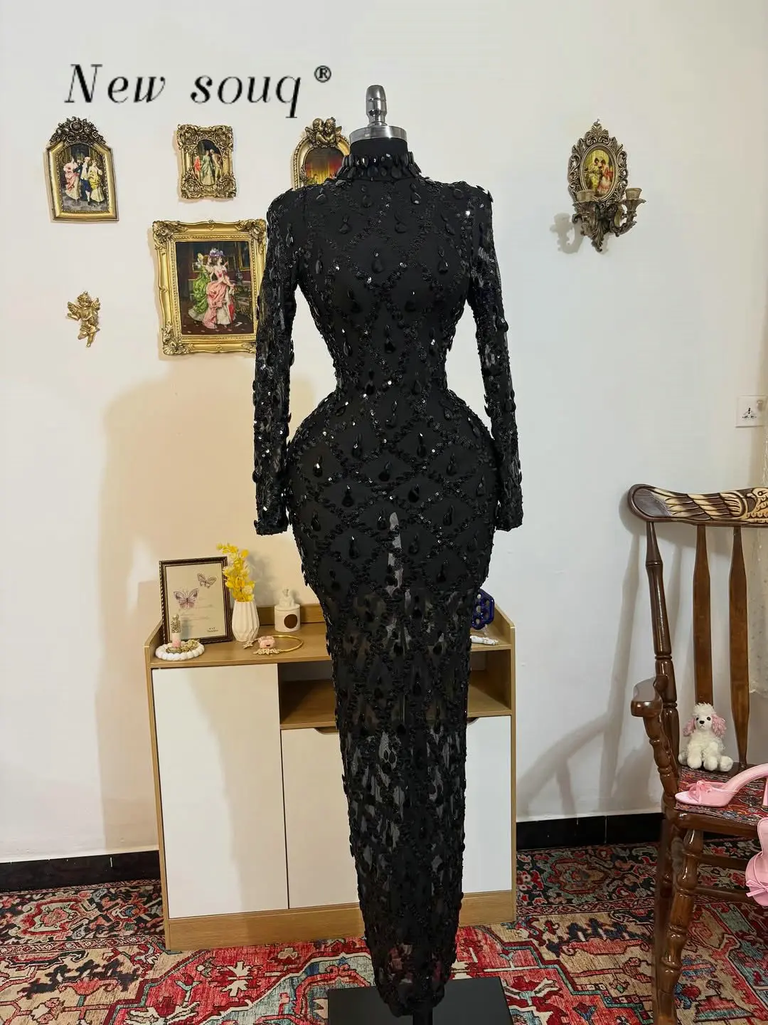 Black Turtle Neck Sequins Long Sleeve Mermaid Evening Dresses with Crystals 2026 Arabic Wedding Party Gowns Sparkly Abiye
Black Turtle Neck Sequins Long Sleeve Mermaid Evening Dresses with Crystals 2026 Arabic Wedding Party Gowns Sparkly Abiye