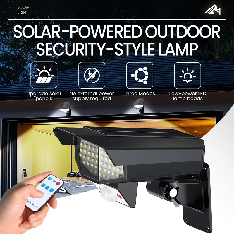 IP67 Outdoor Sports Sensor Solar Light, 65 LED Floodlight, Camera-Style Security Light, Suitable for Porches, Gardens, Courtyard
IP67 Outdoor Sports Sensor Solar Light, 65 LED Floodlight, Camera-Style Security Light, Suitable for Porches, Gardens, Courtyard