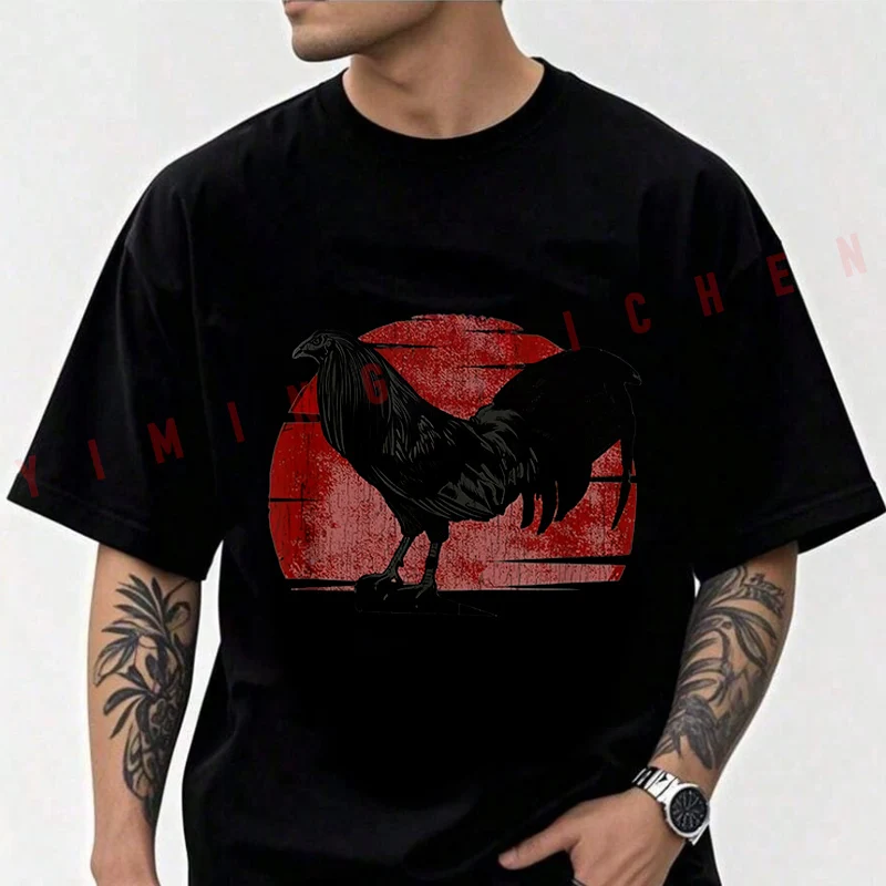 Men's Moto Cotton T-Shirt Vintage Rooster Graphic Tshirt Adventure Casual O-Neck Top Tee
Men's Moto Cotton T-Shirt Vintage Rooster Graphic Tshirt Adventure Casual O-Neck Top Tee