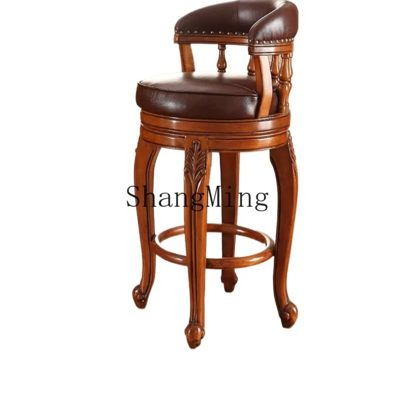 ZYH solid wood bar stool chair high stool leather rotating chair living room home
ZYH solid wood bar stool chair high stool leather rotating chair living room home