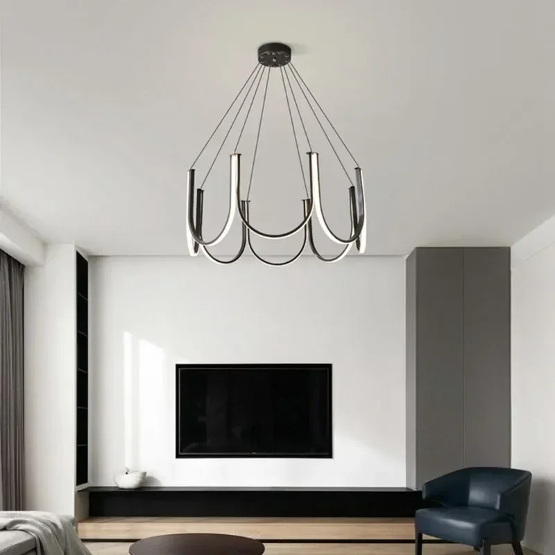 2025 LED Pendant Modern Lights Minimalist U Shape Chandeliers Restaurant Bedroom Light Luxury Home Decor Hanging Lamp
2025 LED Pendant Modern Lights Minimalist U Shape Chandeliers Restaurant Bedroom Light Luxury Home Decor Hanging Lamp