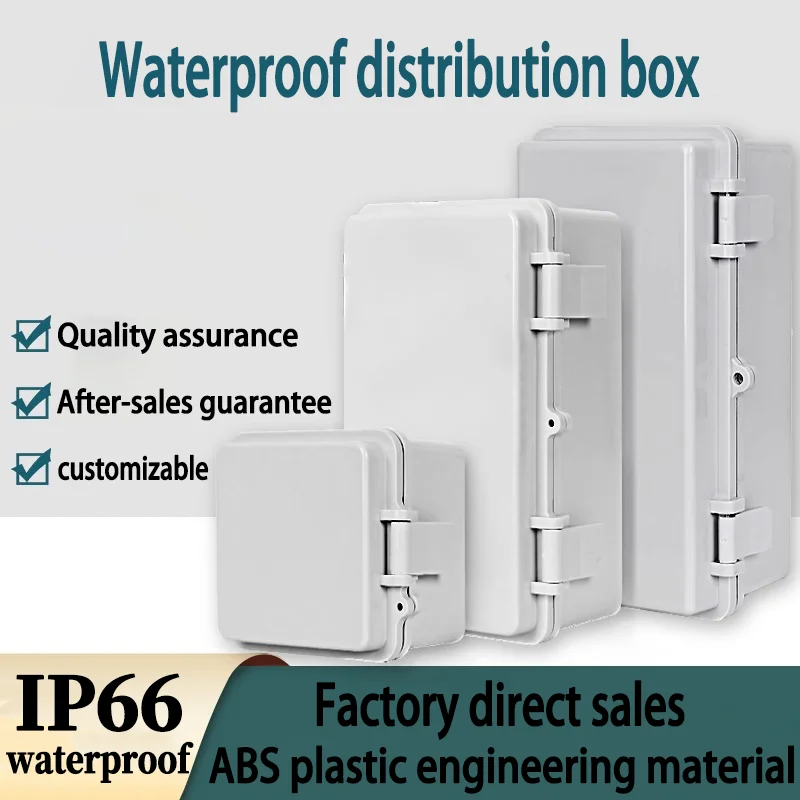 IP66 ABS PC Hinged Plastic Enclosure Waterproof Power Electrical Junction Box Waterproof Outdoor Plastic Box Distribution Box
IP66 ABS PC Hinged Plastic Enclosure Waterproof Power Electrical Junction Box Waterproof Outdoor Plastic Box Distribution Box