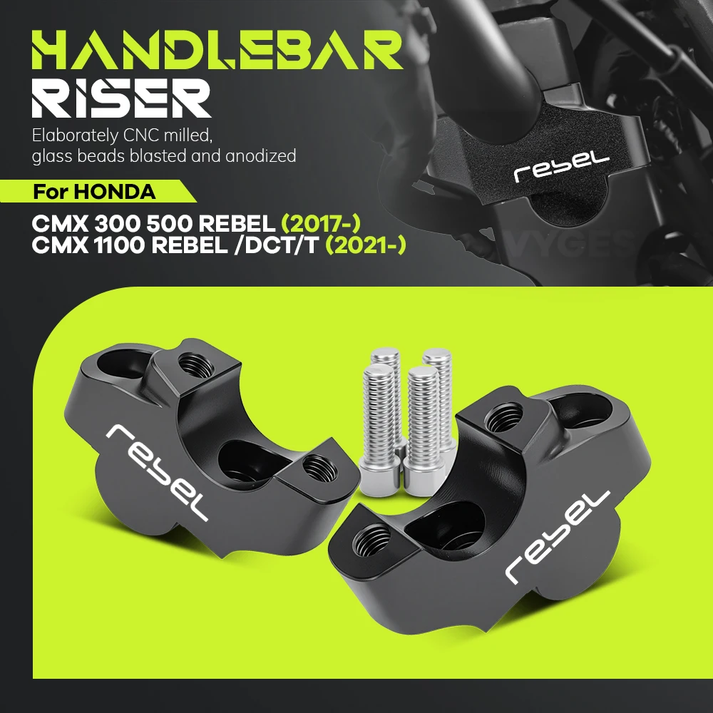 Handlebar Riser For Honda CMX1100 REBEL 2021- CMX300 CMX500 2017- Rebel 1100 500 300 Drag Handle Bar Clamp Extend Adapter
Handlebar Riser For Honda CMX1100 REBEL 2021- CMX300 CMX500 2017- Rebel 1100 500 300 Drag Handle Bar Clamp Extend Adapter