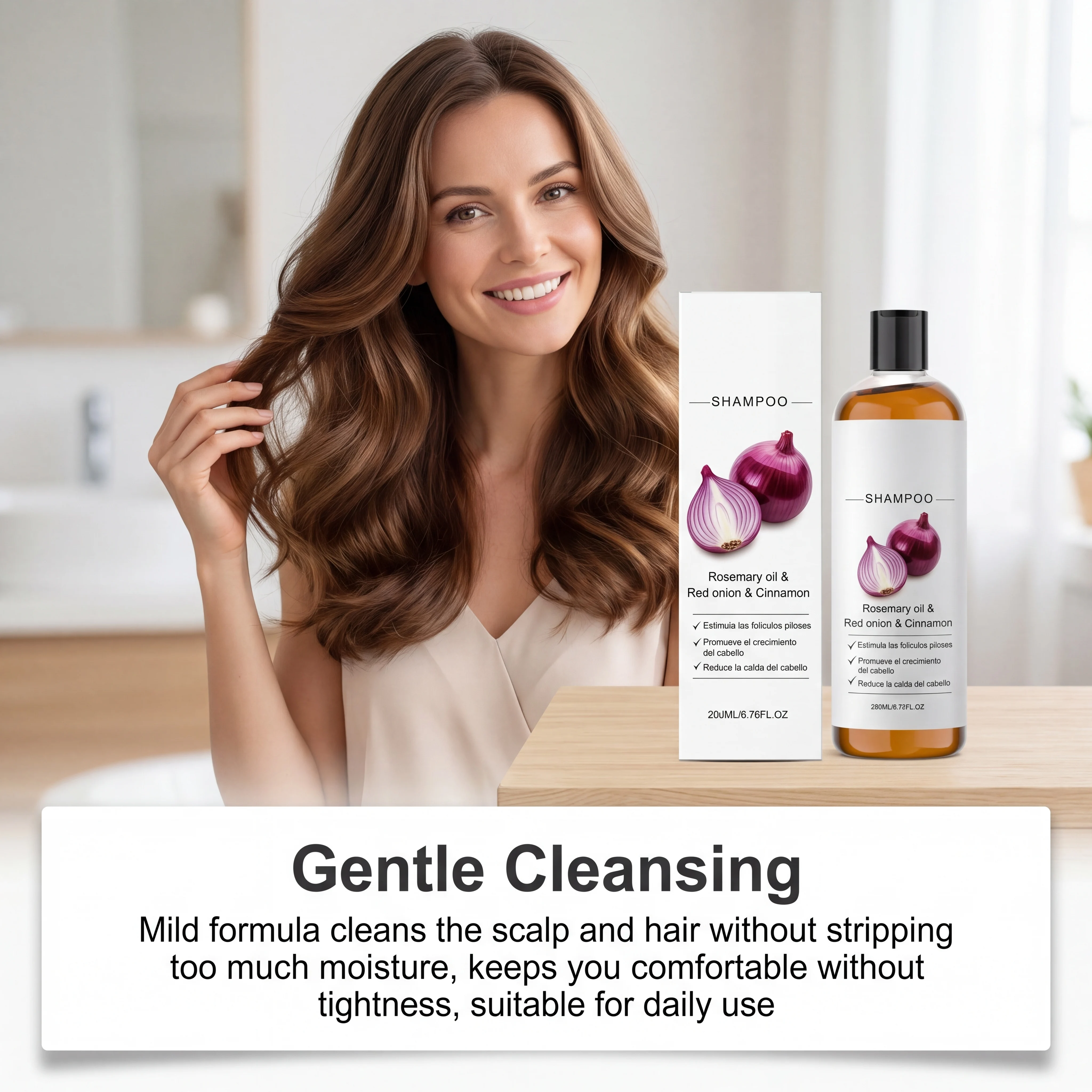 Rosemary Red Onion Shampoo Strengthen Hair Roots Reduce Hair Loss Cleaning Improve Scalp Health Control Oil Nourishing Hair Care
Rosemary Red Onion Shampoo Strengthen Hair Roots Reduce Hair Loss Cleaning Improve Scalp Health Control Oil Nourishing Hair Care
