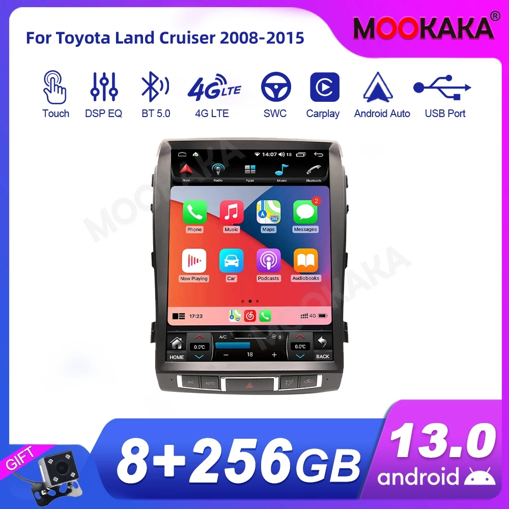 Для Toyota Land Cruiser 2008-2015 автомобильный радиоприемник мультимедийный плеер беспроводной Carplay Android авто авторадио стерео GPS навигация Wi-Fi
Для Toyota Land Cruiser 2008-2015 автомобильный радиоприемник мультимедийный плеер беспроводной Carplay Android авто авторадио стерео GPS навигация Wi-Fi