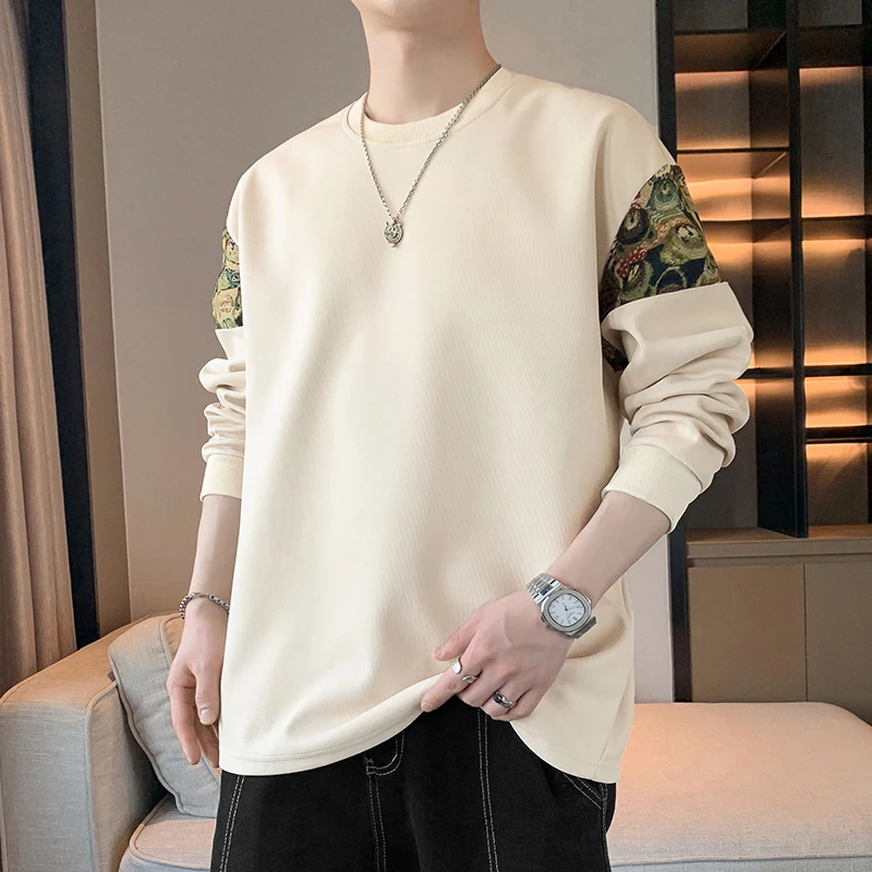 Color Block Hoodie Men's Loose Fit Long Sleeve round Neck T-Shirt Casual Spring Autumn Wear Polyester Fiber Street Style
Color Block Hoodie Men's Loose Fit Long Sleeve round Neck T-Shirt Casual Spring Autumn Wear Polyester Fiber Street Style