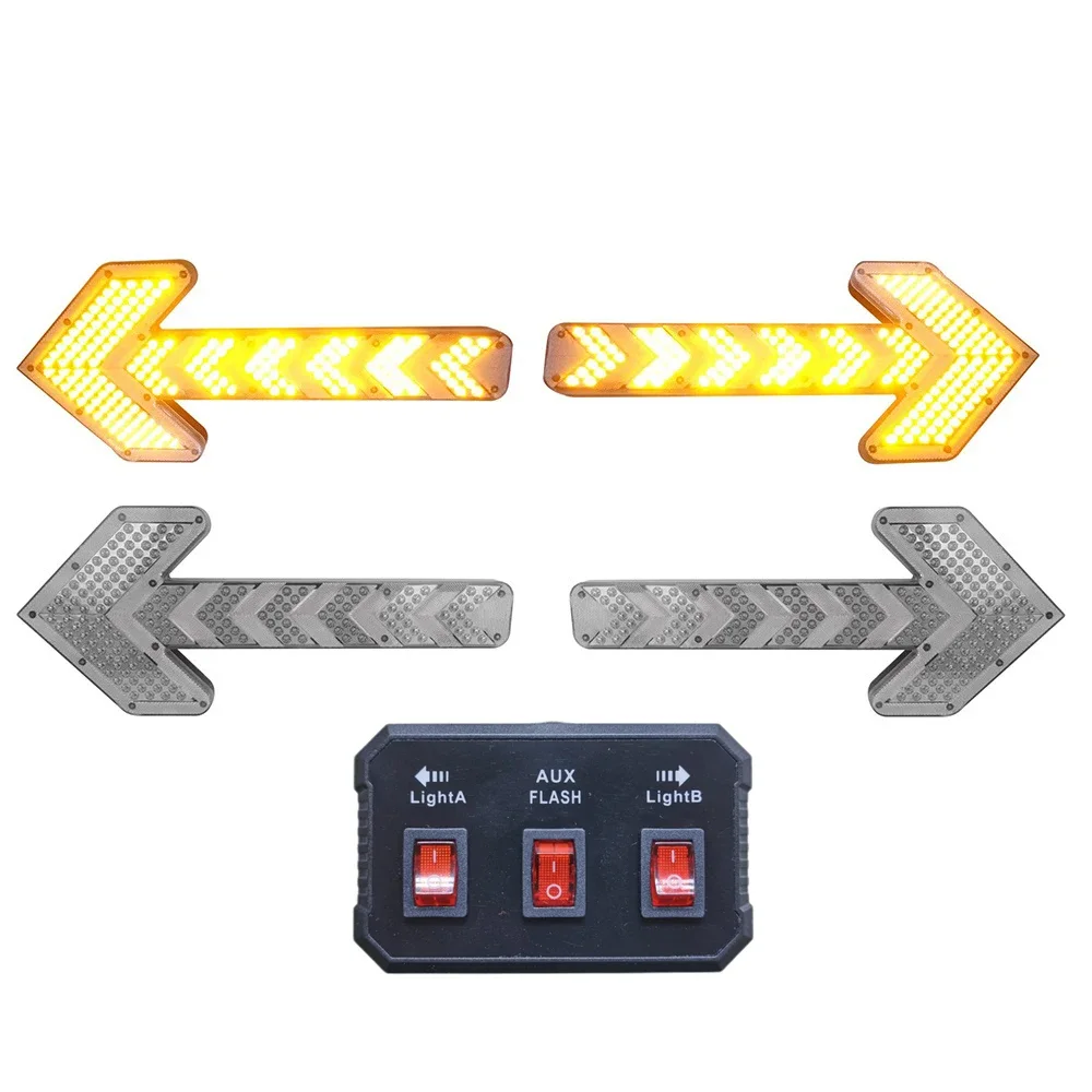 Amber LED Signal Boards Directional Traffic Advisor Lights Arrow Sign Light Roadway Safety 12V for Sprinklers, Garbage Truck
Amber LED Signal Boards Directional Traffic Advisor Lights Arrow Sign Light Roadway Safety 12V for Sprinklers, Garbage Truck