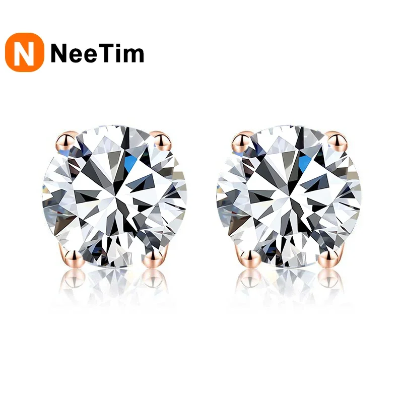 NeeTim D Color Moissanite Earring S925 Sterling Sliver Plated with 18k White Yellow Rose Gold Earring for Women Diamond Jewelry
NeeTim D Color Moissanite Earring S925 Sterling Sliver Plated with 18k White Yellow Rose Gold Earring for Women Diamond Jewelry