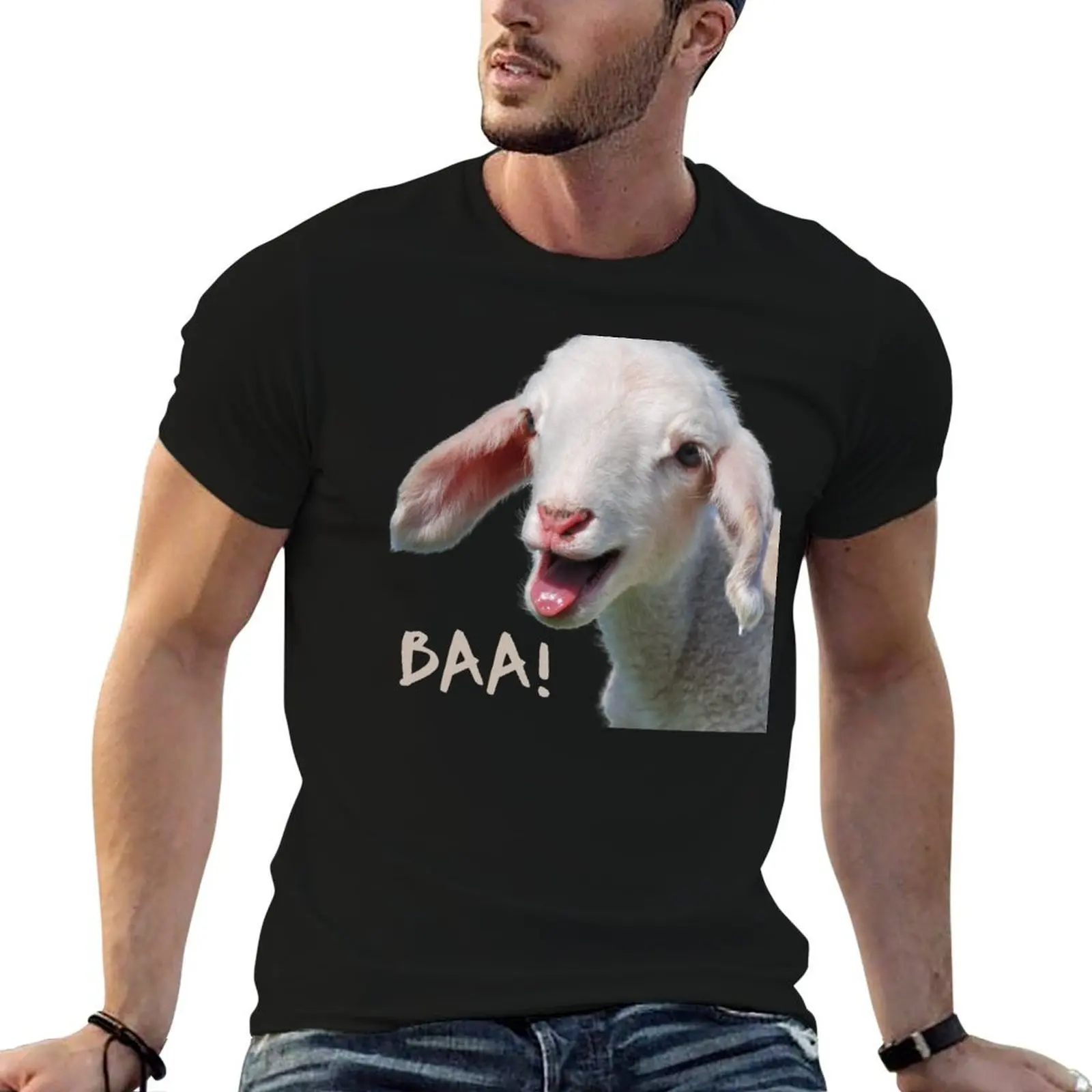 Baa! Cute little lamb baaing for Mum. Photograph, handwritten text T-Shirt t shirt man luxury T-Shirt
Baa! Cute little lamb baaing for Mum. Photograph, handwritten text T-Shirt t shirt man luxury T-Shirt
