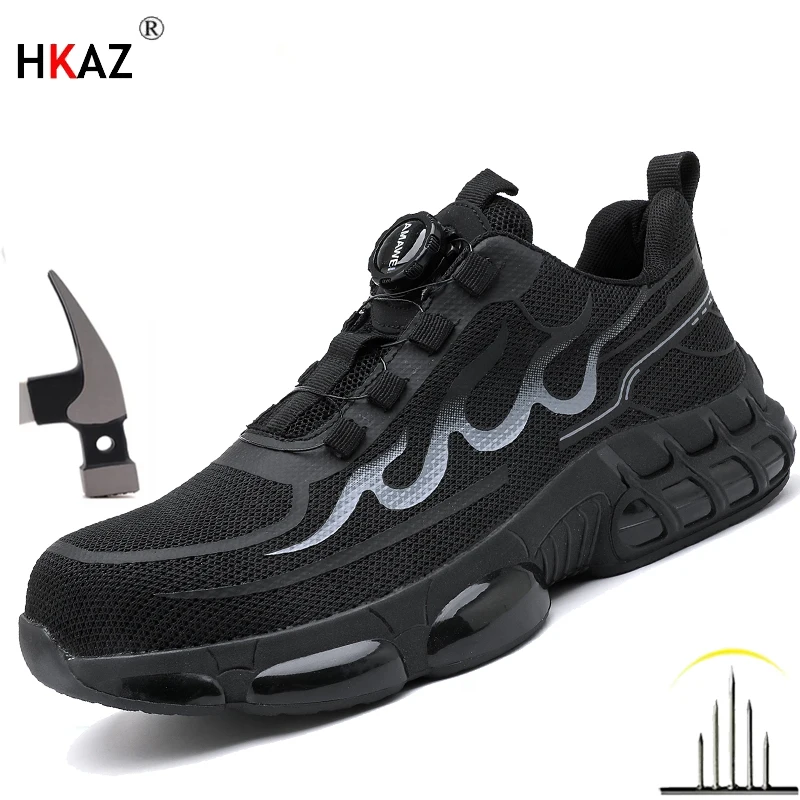 Safety Boots Men Indestructible Steel Toe Work Boots Anti-smash Stab-resistant Safety Shoes New Rotary Buckle Protective Boots
Safety Boots Men Indestructible Steel Toe Work Boots Anti-smash Stab-resistant Safety Shoes New Rotary Buckle Protective Boots