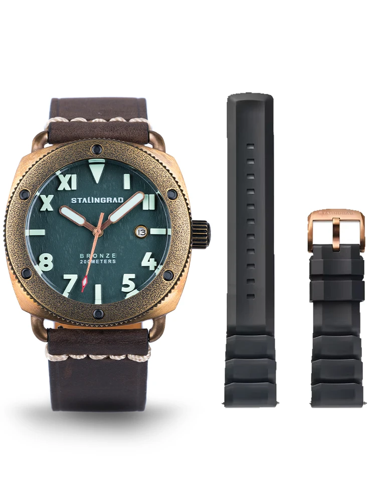 Stalingrad Vintage Bronze Distressed Watch Miyota 8215 45mm Sapphire Glass 200m Waterproof LuminousMen's watch часы сталинград
Stalingrad Vintage Bronze Distressed Watch Miyota 8215 45mm Sapphire Glass 200m Waterproof LuminousMen's watch часы сталинград