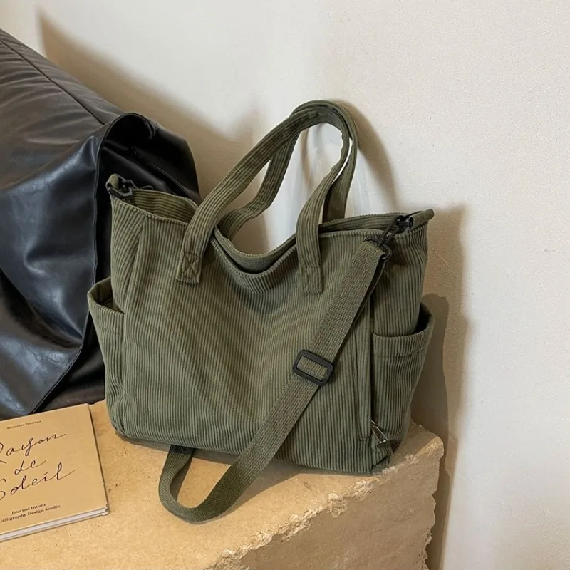 Korean Corduroy Shoulder Shopper Bag for Women 2025 Zipper Large Woman Tote Bookbag Fashion Brand Female Handbags Student Purses
Korean Corduroy Shoulder Shopper Bag for Women 2025 Zipper Large Woman Tote Bookbag Fashion Brand Female Handbags Student Purses