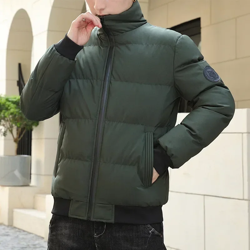 European and American Men's Autumn and Winter Fashion Stand-collar Solid Color Zippered Puffer Cotton-padded Jacket
European and American Men's Autumn and Winter Fashion Stand-collar Solid Color Zippered Puffer Cotton-padded Jacket