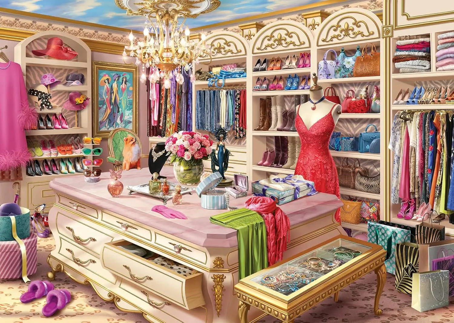 75*50cm 1000 Pieces Jigsaw Puzzle Elegant Wardrobe Adult Paper Puzzle Bedroom Home Living Room Decor Relax The Brain Family Gift
75*50cm 1000 Pieces Jigsaw Puzzle Elegant Wardrobe Adult Paper Puzzle Bedroom Home Living Room Decor Relax The Brain Family Gift
