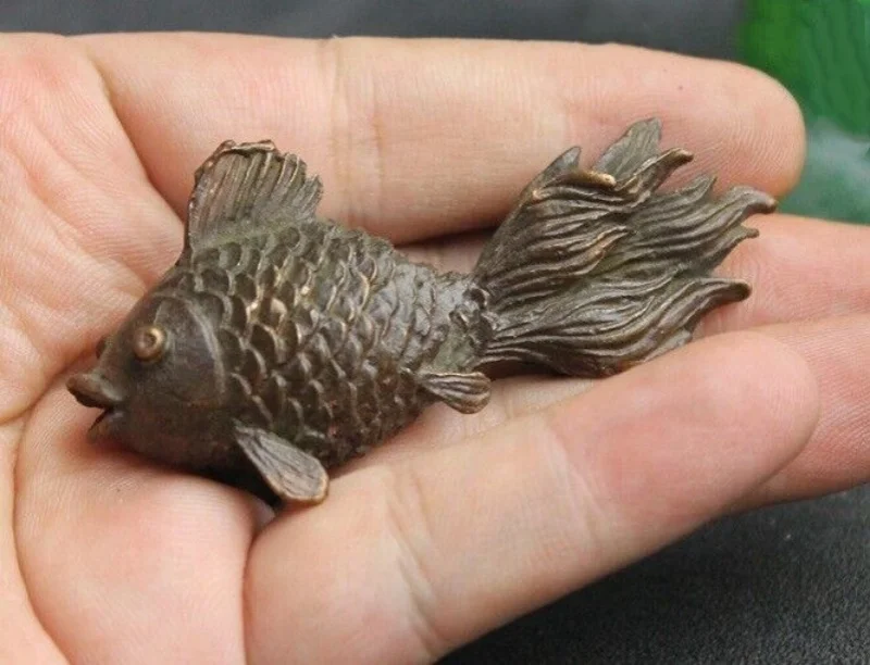 Brass Goldfish Animal Statue Small Sculpture Tabletop Figurine Home Decor Gifts
Brass Goldfish Animal Statue Small Sculpture Tabletop Figurine Home Decor Gifts