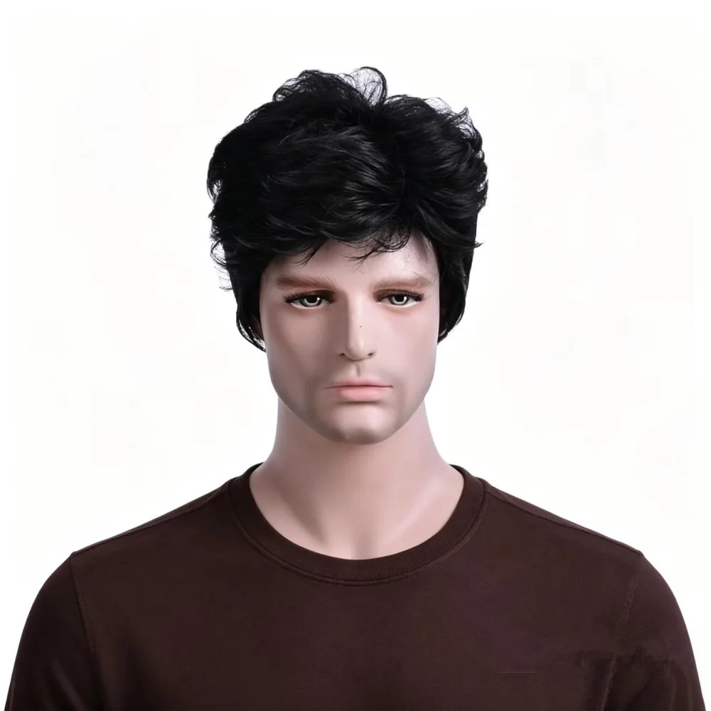 Men's Short Curly Black Wig Synthetic Natural Fluffy Hairpiece for Daily Cosplay Party Heat Resistant Full Wig for Men
Men's Short Curly Black Wig Synthetic Natural Fluffy Hairpiece for Daily Cosplay Party Heat Resistant Full Wig for Men