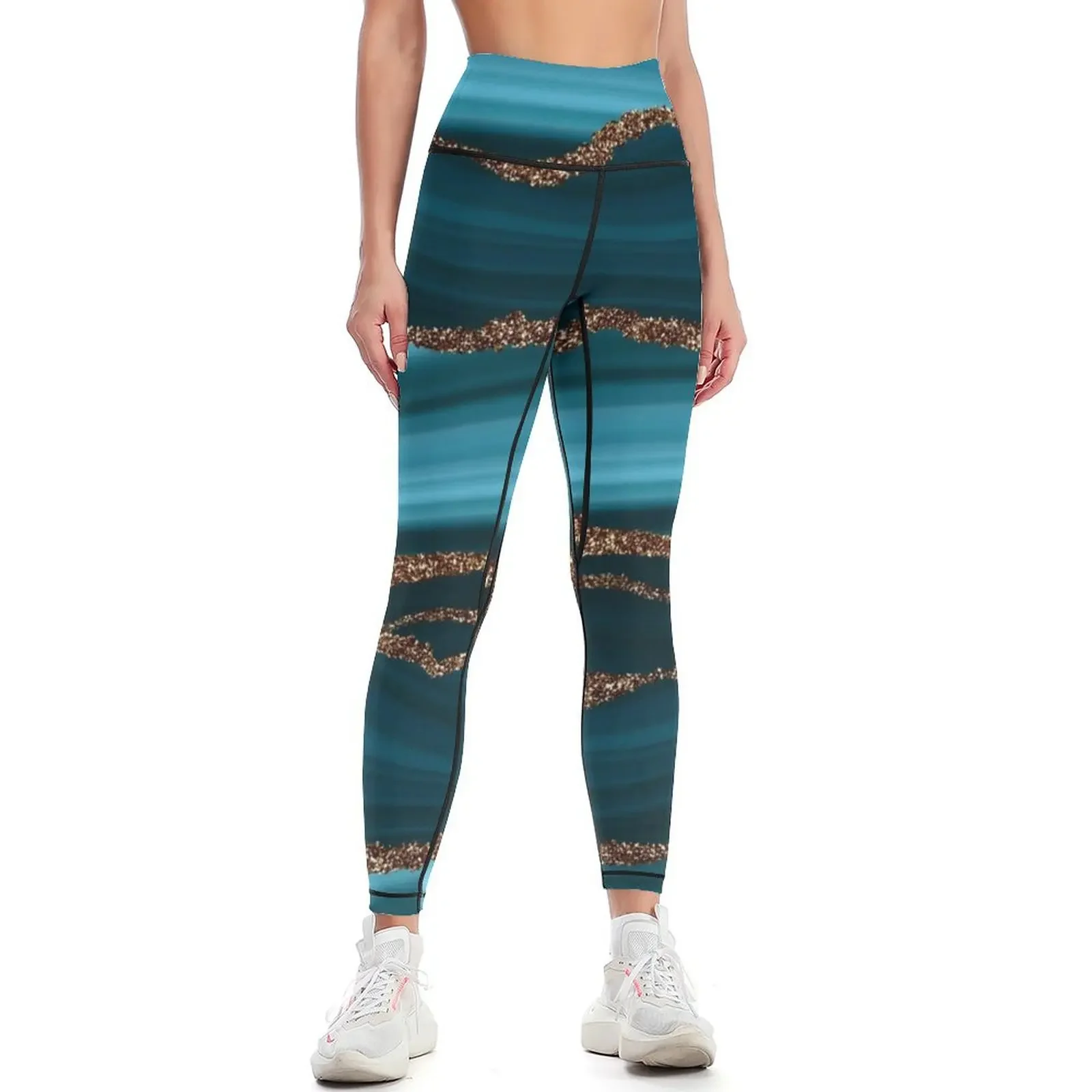 Abstract Teal Blue And Gold Faux Marble Strokes Leggings sporty woman push up Sports pants woman flared Womens Leggings
Abstract Teal Blue And Gold Faux Marble Strokes Leggings sporty woman push up Sports pants woman flared Womens Leggings