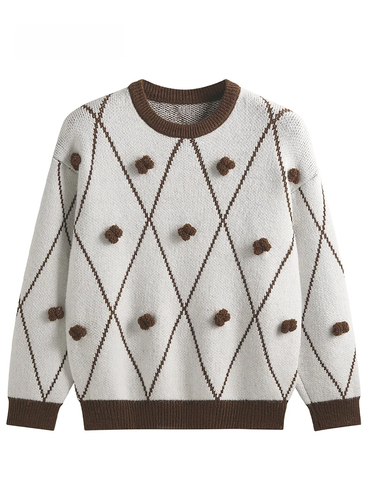 JZZDEMM Women's Knitted Sweater with Decorative Flowers Faionable Outerwear Long Sve round Ne Regular Fit Autumn Season
JZZDEMM Women's Knitted Sweater with Decorative Flowers Faionable Outerwear Long Sve round Ne Regular Fit Autumn Season