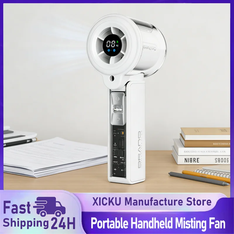 100-Speed Adjustable Water Replenishing Spray Fan with LED Display & AI Timing Quiet Cool Fan for Office Home Outdoor
100-Speed Adjustable Water Replenishing Spray Fan with LED Display & AI Timing Quiet Cool Fan for Office Home Outdoor