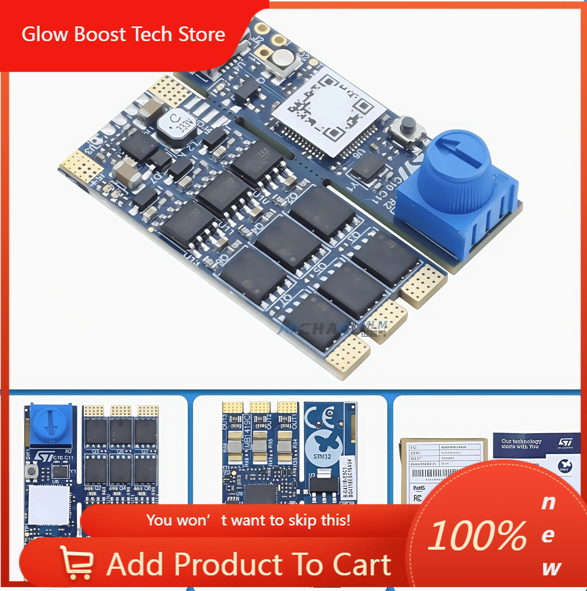 NYB-G431B-ESC1 Discovery Kit with STM32G431CB MCU Development Board L6387
NYB-G431B-ESC1 Discovery Kit with STM32G431CB MCU Development Board L6387