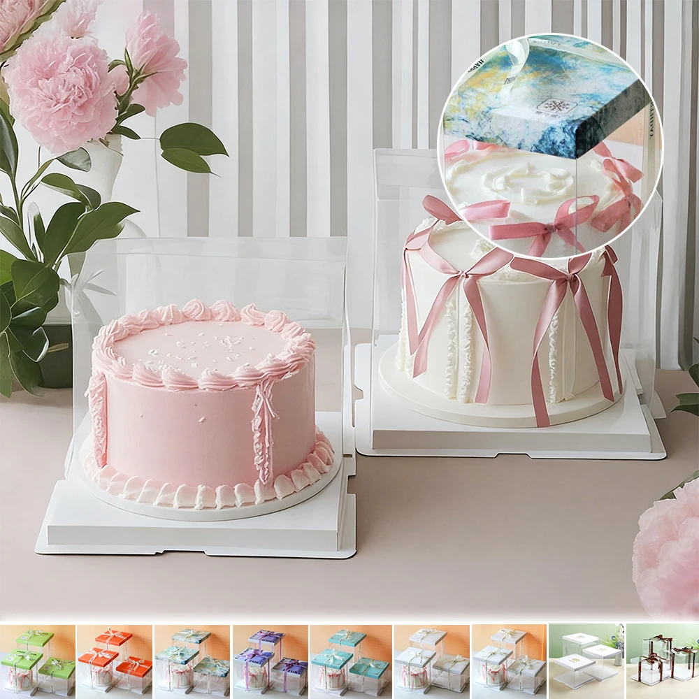 5PCS Set Transparent Plastic Cake Box Packaging Gifts Boxes DIY PVC Clear Packing Supplies for Birthday Wedding Navidad Wrapping
5PCS Set Transparent Plastic Cake Box Packaging Gifts Boxes DIY PVC Clear Packing Supplies for Birthday Wedding Navidad Wrapping