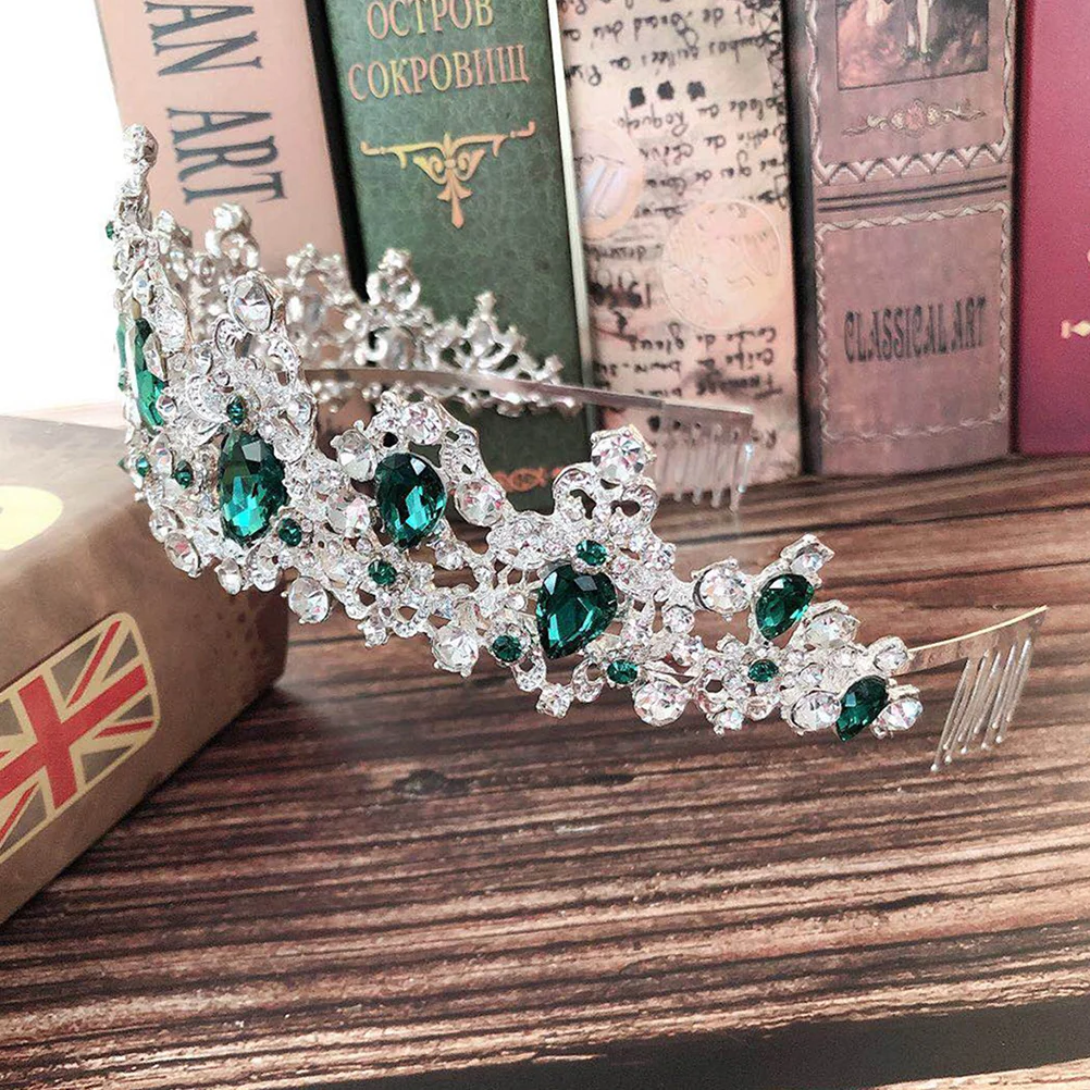 Gorgeous Bride Crown Wedding Headdress Crystal Comb Hair Accessories for Women Ladies Green Color Elegant Design
Gorgeous Bride Crown Wedding Headdress Crystal Comb Hair Accessories for Women Ladies Green Color Elegant Design