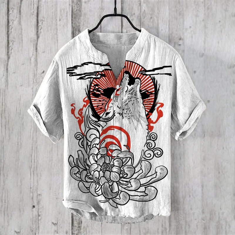 Summer Harajuku men's 3D printed fashionable casual short sleeved shirt linen stand up collar European size shirt s-5XL
Summer Harajuku men's 3D printed fashionable casual short sleeved shirt linen stand up collar European size shirt s-5XL