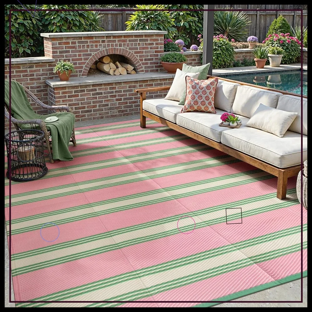 8x10 Waterproof Outdoor Rug for Patio, Reversible Plastic Straw Carpet for Camping, RV, Deck, Backyard
8x10 Waterproof Outdoor Rug for Patio, Reversible Plastic Straw Carpet for Camping, RV, Deck, Backyard